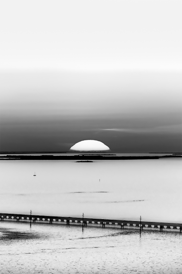 7 Mile Sunset V – B&W