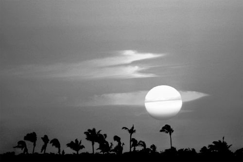 Saturn Sun B&W