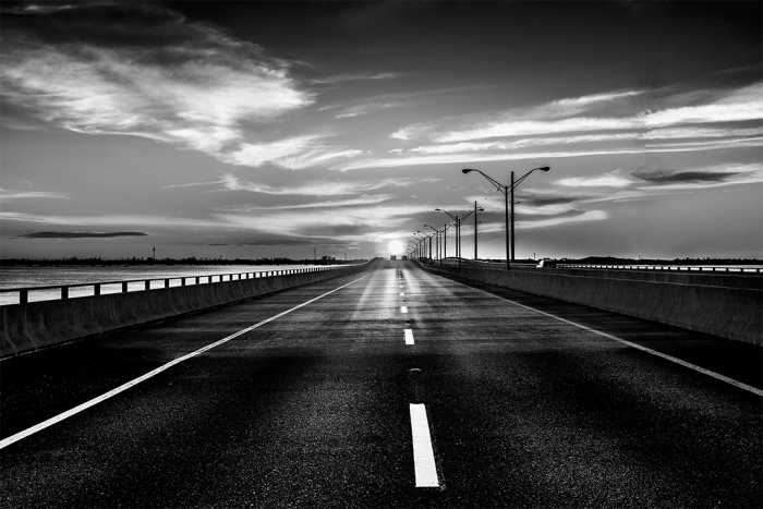Setting Down the Highway B&W