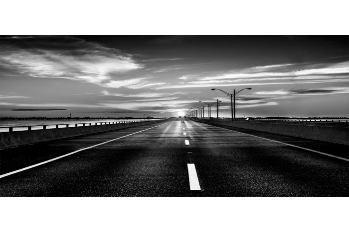 Setting Down the Highway B&W - Image 2