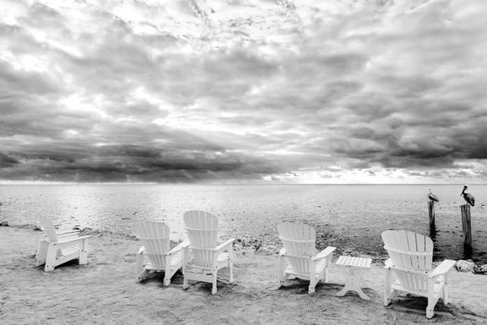 Sitting in Silence B&W