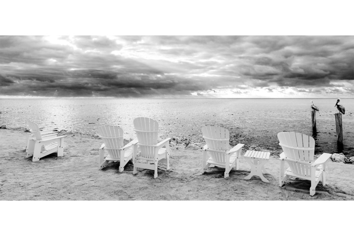 Sitting in Silence B&W - Image 2