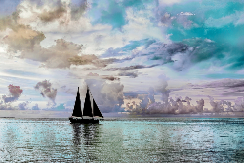 Sailing Under Painted Skies Old Florida